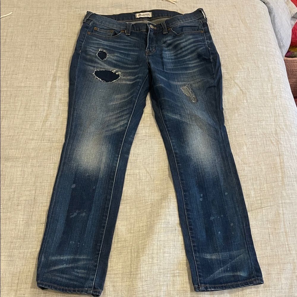 Madewell Distressed Blue Jeans